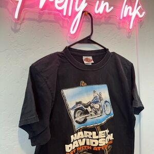 Harley-Davidson Black and Blue Motorcycle Tee